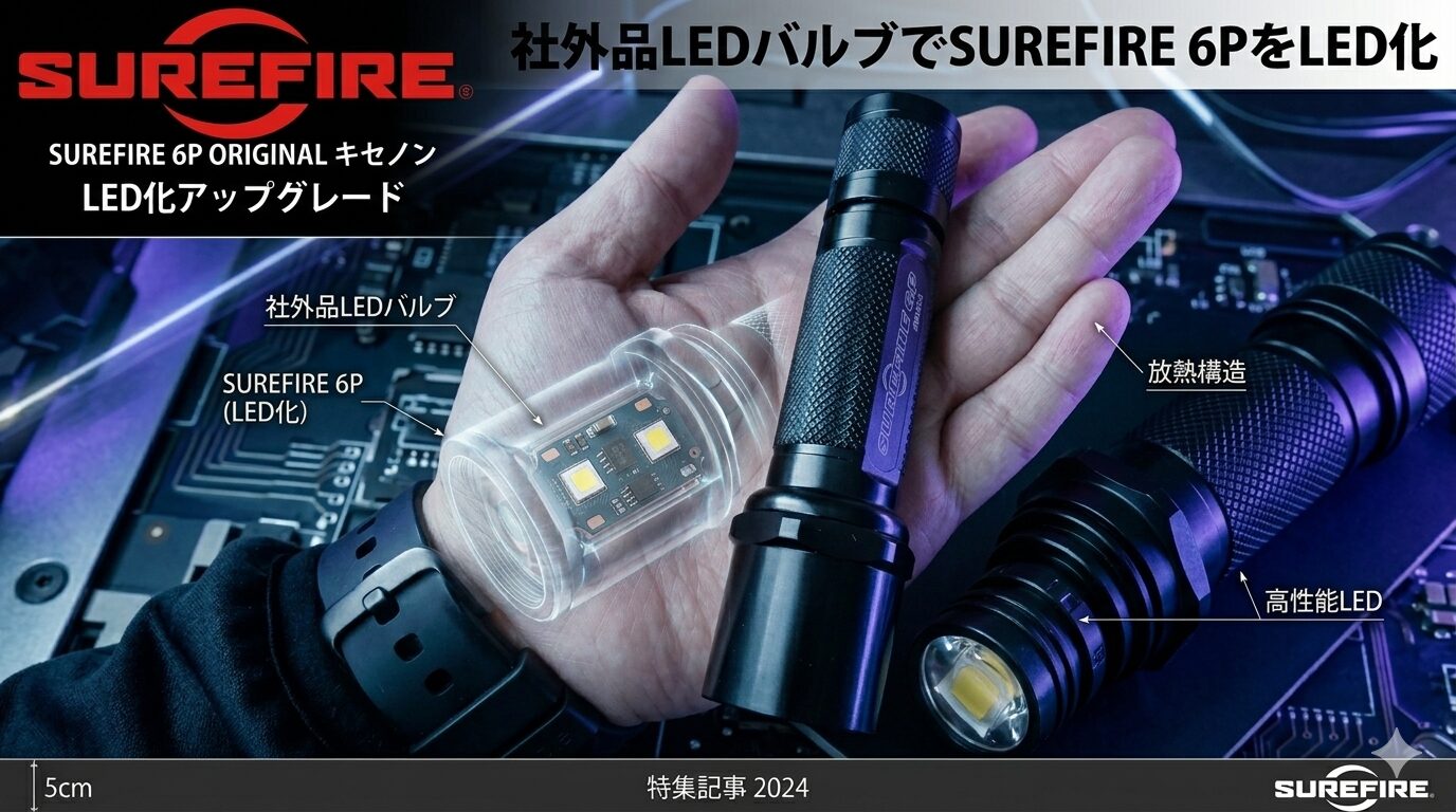 社外品LEDバルブでSUREFIRE 6PをLED化 | シグナリーファン@blog
